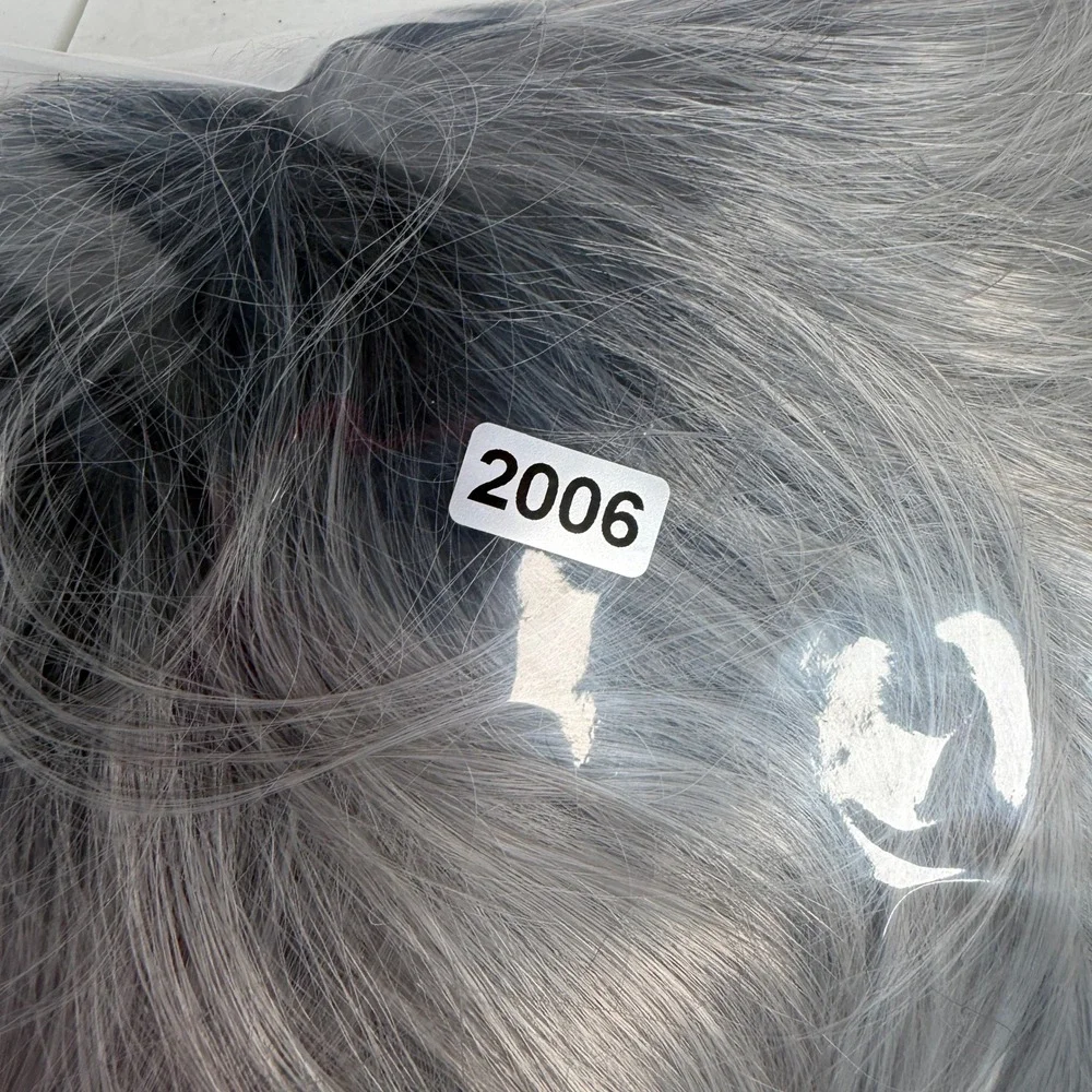 Short Wavy Wig Silver Grey Ombre Layered Synthetic Sophisticated Classy Comfort